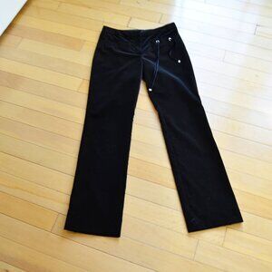 Per Se Velvet Black Straight Leg Pants Size US2
